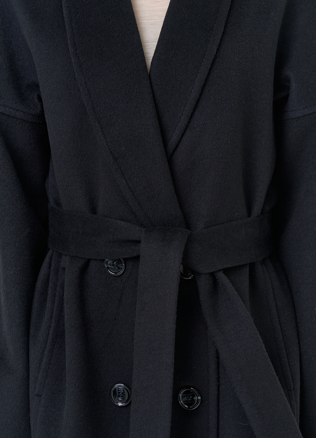 Женское пальто с воротником шаль модель № 31690 универмаг малина