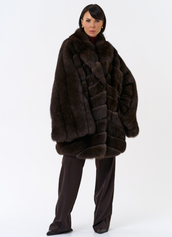 Шуба кимоно из песца