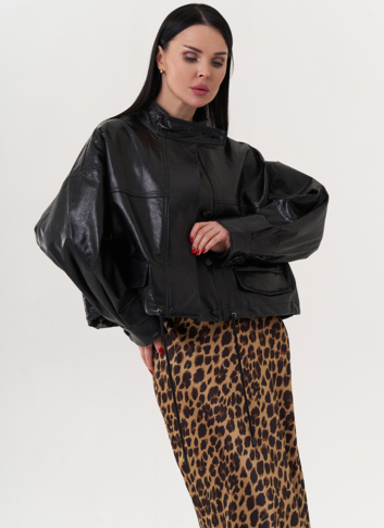 Куртка оверсайз из натуральной кожи