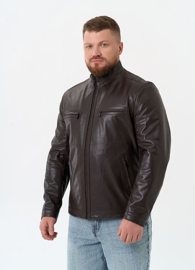 Мужская куртка из натуральной кожи модель № 32712 универмаг малина