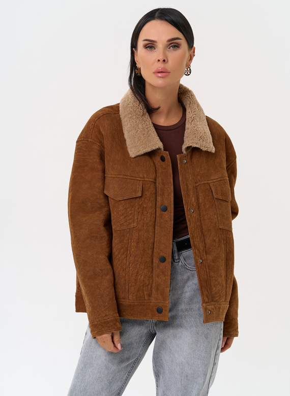 Женская дубленка - "рубашка"