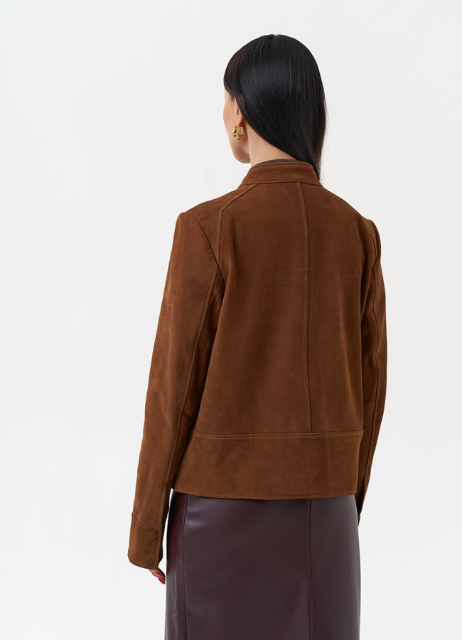 Замшевая куртка - футляр модель № 29924 в кредит