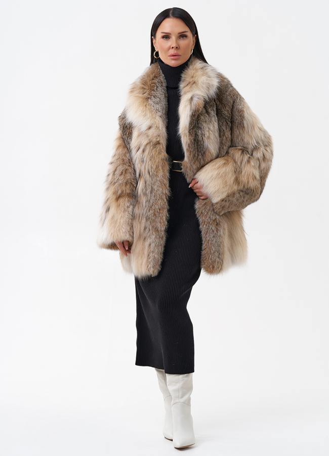 Шуба из рыси модель № 29295 универмаг малина