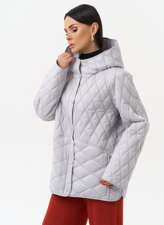 Женская стеганая куртка с капюшоном