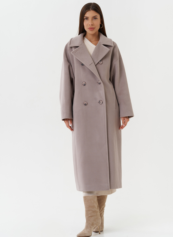 Женское двубортное пальто