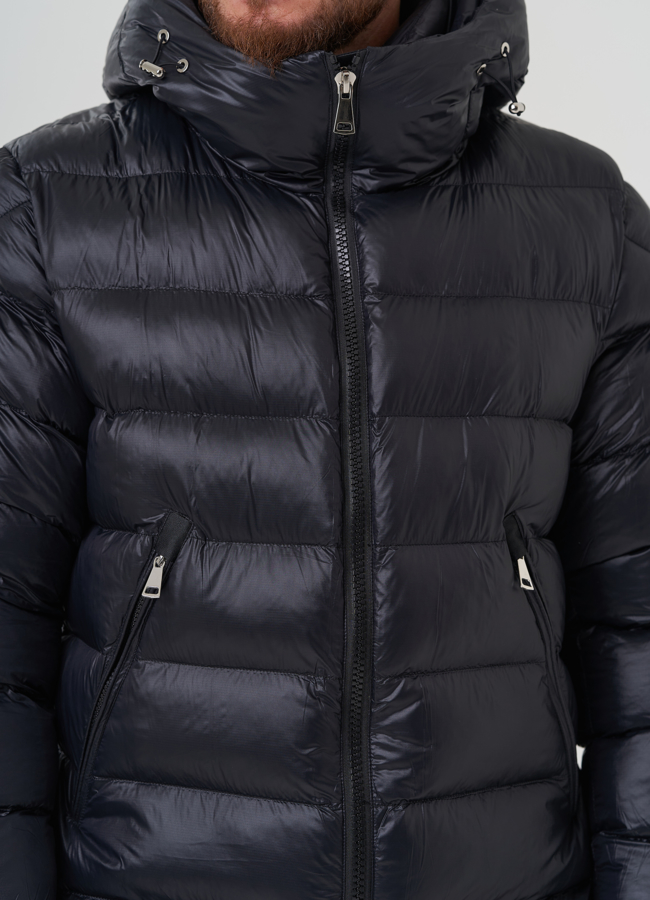 Мужской пуховик с капюшоном  модель № 82440 универмаг малина