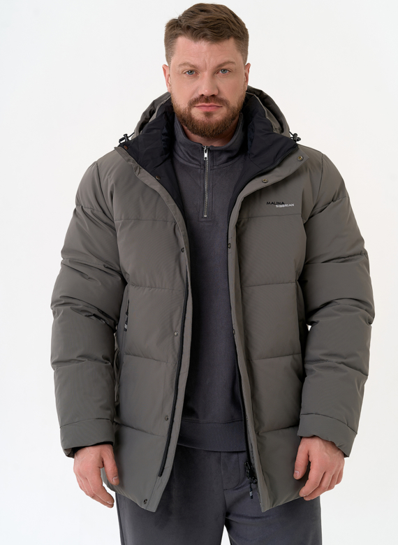 Мужской пуховик с капюшоном 