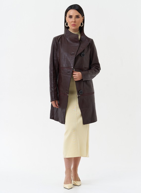 Плащ трансформер из натуральной кожи