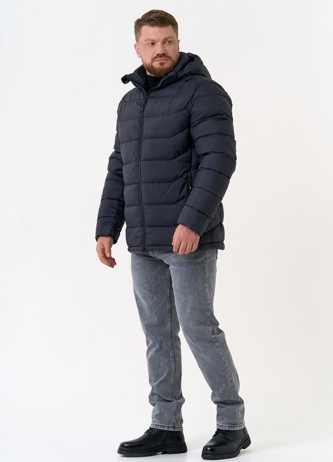 Мужской пуховик с капюшоном  модель № 31463 в рассрочку