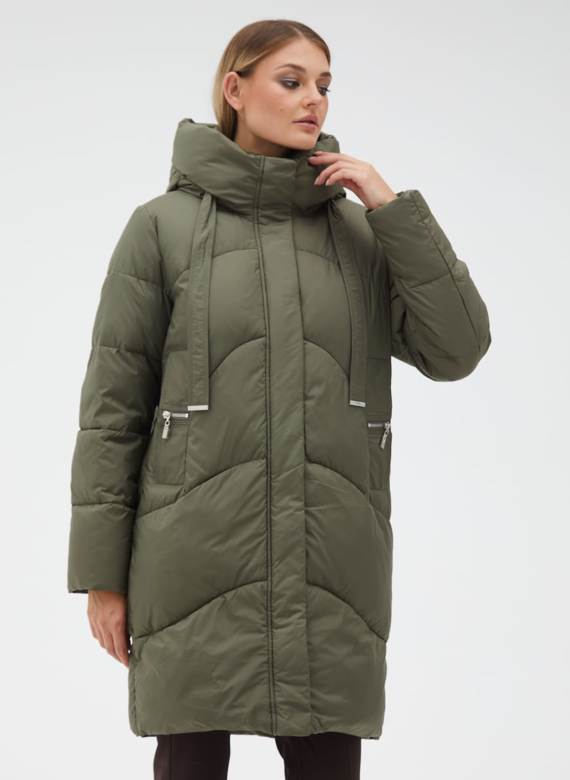 Женский пуховик с капюшоном