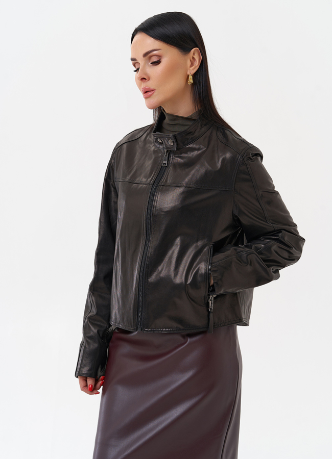 Куртка из натуральной кожи женская модель № 29918 универмаг малина