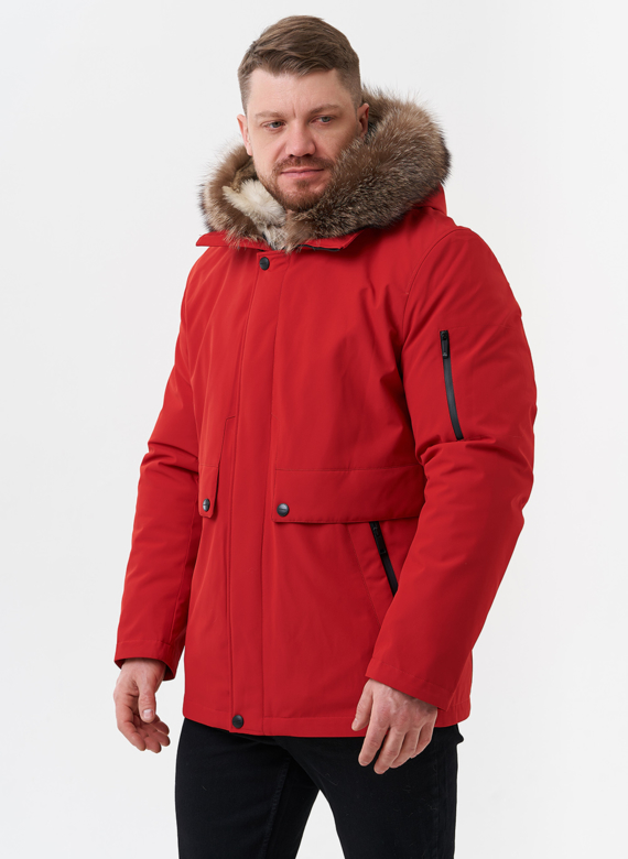 Парка мужская на мехе из волка