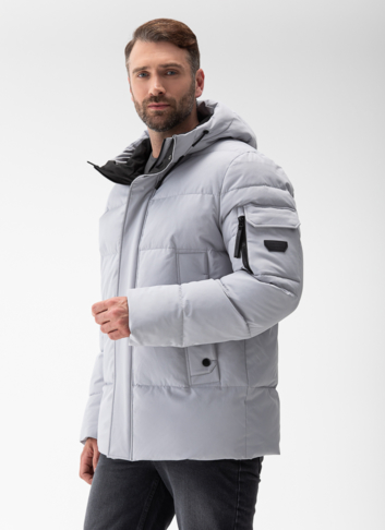 Мужской пуховик с капюшоном 