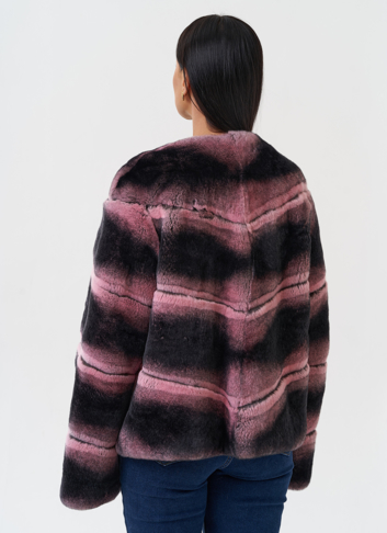 Короткая шуба из меха кролика