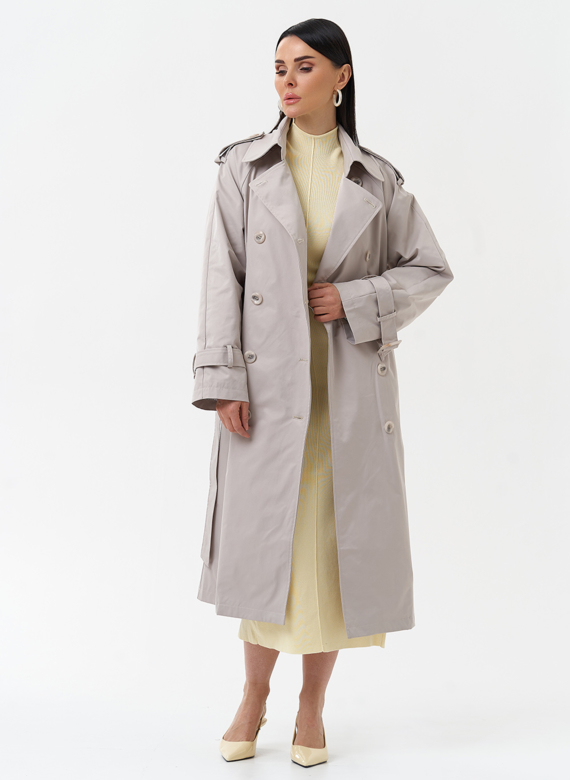 Женский плащ с английским воротником