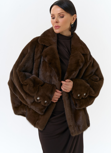 Укороченная шуба из меха норки Укороченная шуба из меха норки