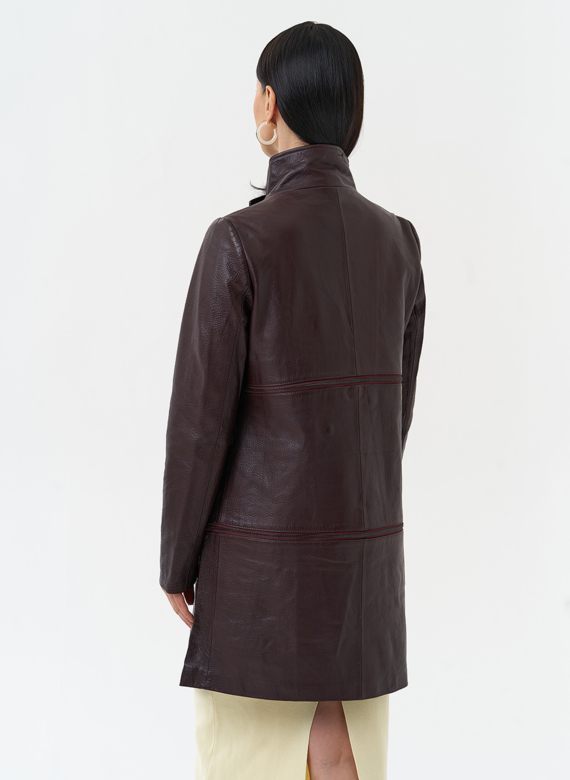 Плащ трансформер из натуральной кожи