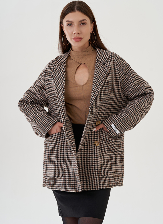 Укороченное женское пальто