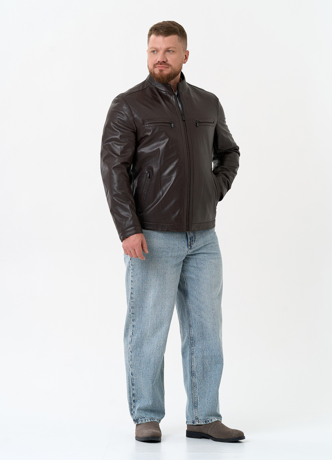 Мужская куртка из натуральной кожи модель № 32712 в кредит