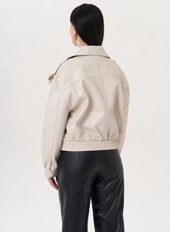 Куртка "бомбер" из эко кожи