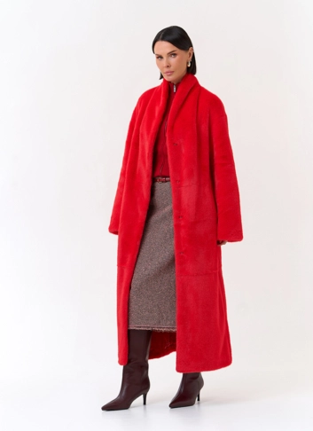 Женская шуба из эко меха