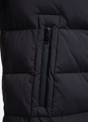 Мужской удлиненный пуховик с капюшоном фото