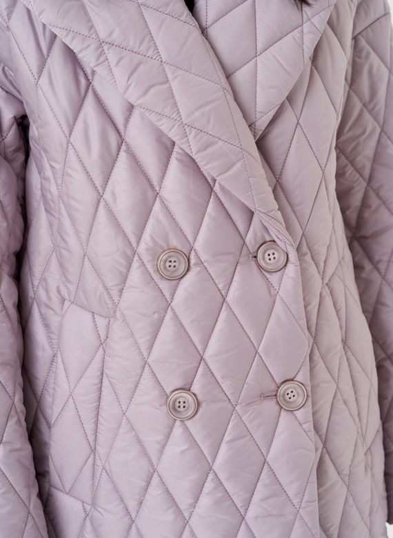 Женское полупальто с английским воротником 