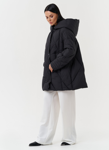 Стеганая куртка с капюшоном
