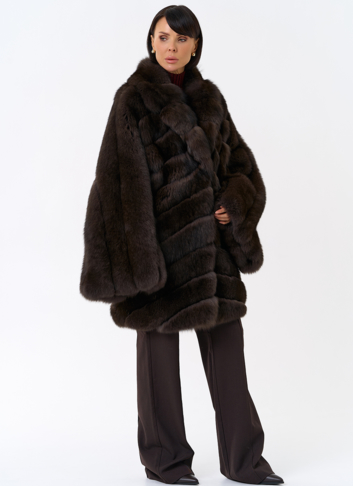 Шуба кимоно из песца