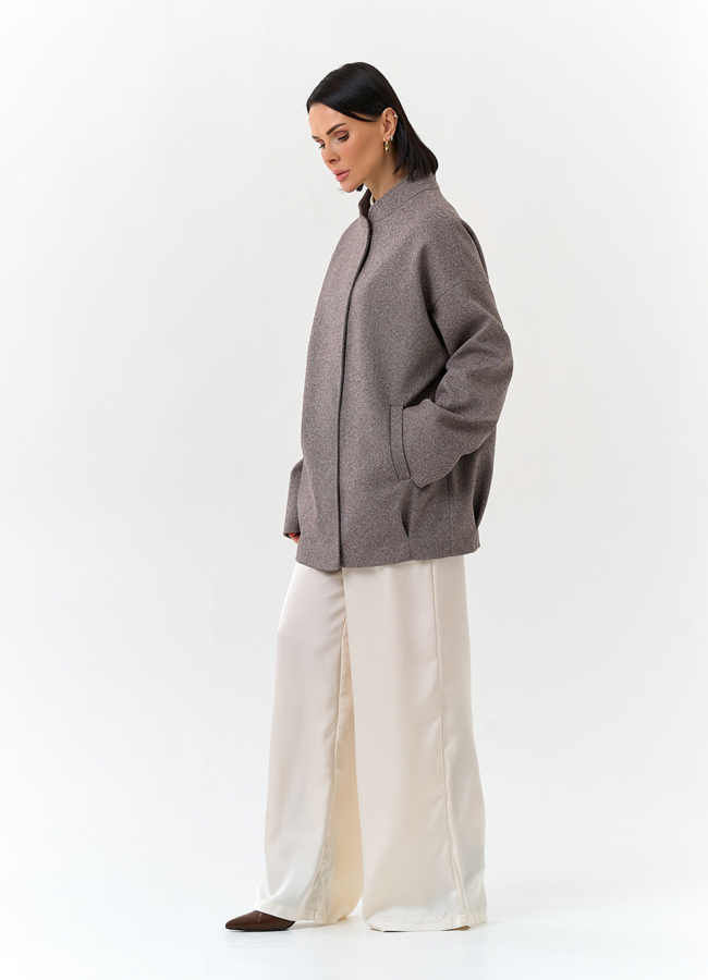 Женское укороченное пальто модель № 32540 универмаг малина