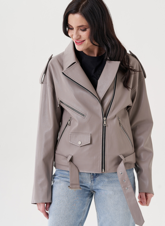 Женская куртка косуха из эко кожи 