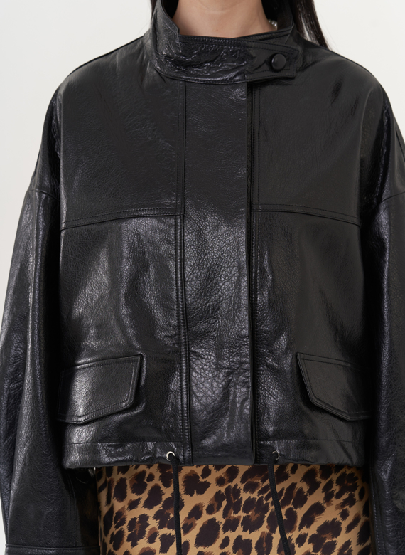 Куртка оверсайз из натуральной кожи