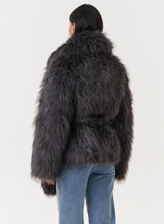 Женская шуба из эко меха