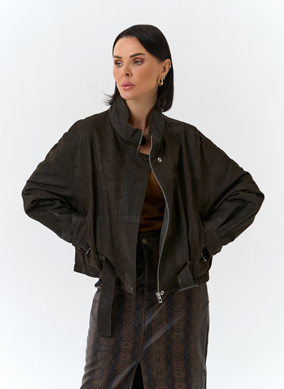 Женская двухсторонняя куртка из натуральной кожи