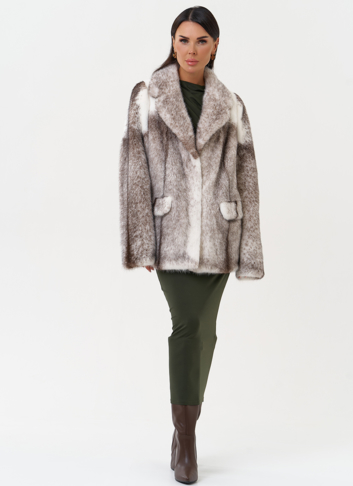 Жакет из норки крестовки cross