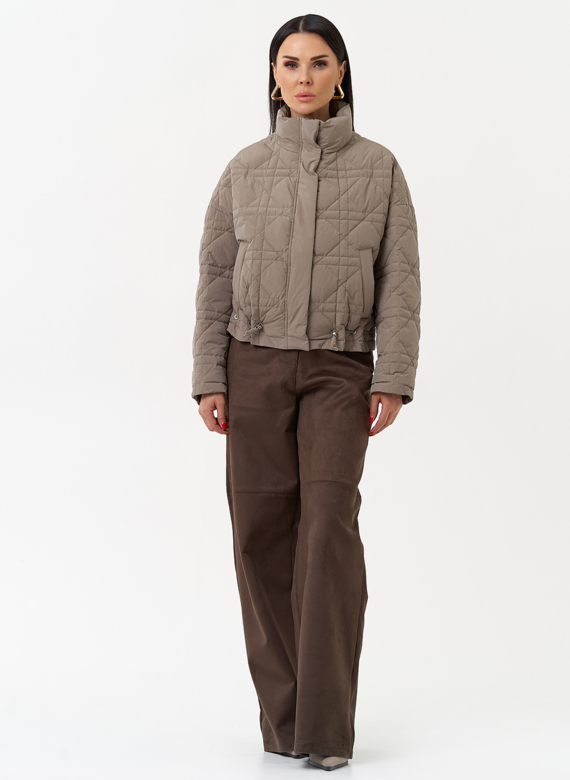 Короткая куртка с воротником стойкой