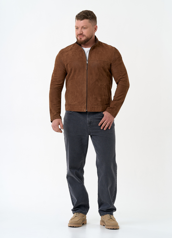 Мужская двухсторонняя куртка из натуральной замши модель № 32868 универмаг малина