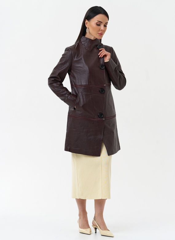 Плащ трансформер из натуральной кожи