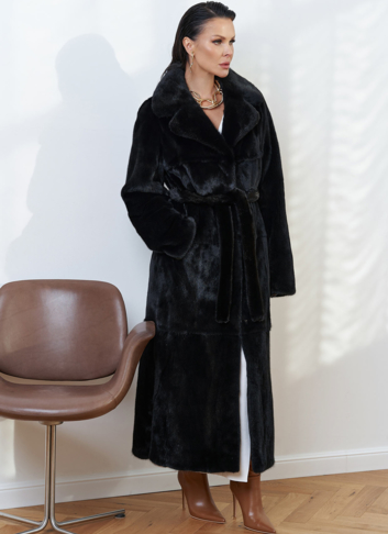 Шуба из меха скандинавской норки