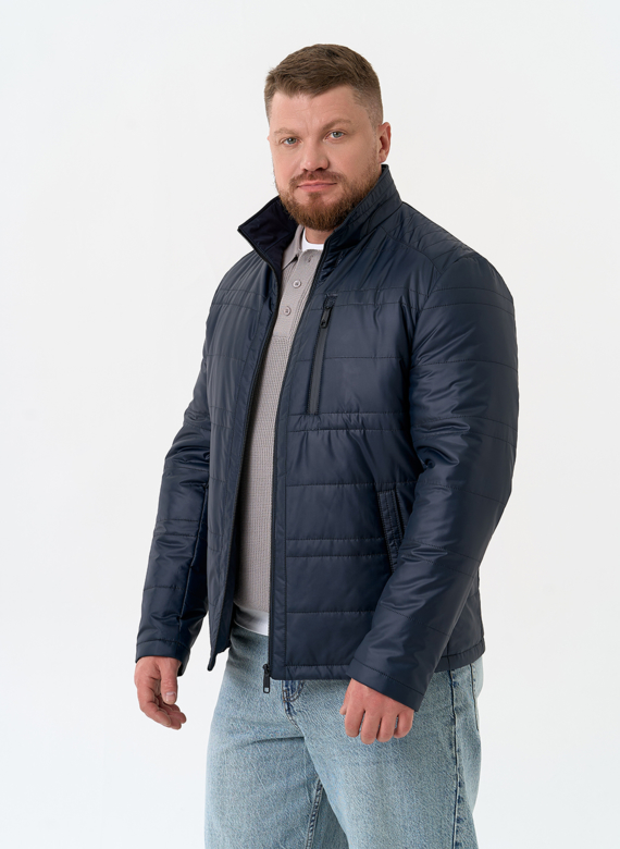Мужская куртка с воротником стойкой