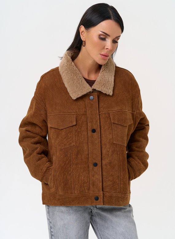 Женская дубленка - "рубашка"