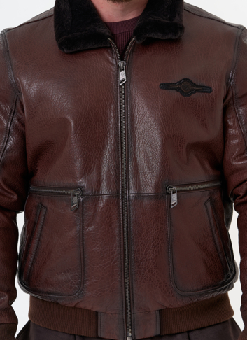 Мужская натуральная дубленка