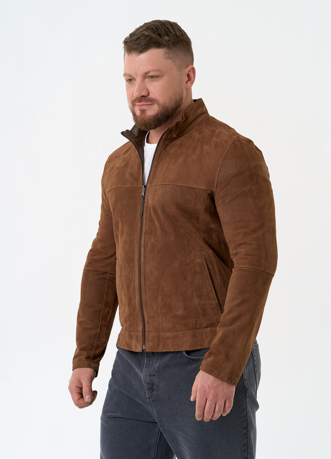 Мужская двухсторонняя куртка из натуральной замши модель № 32868 универмаг малина