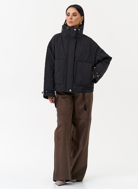 Короткая куртка с воротником стойкой