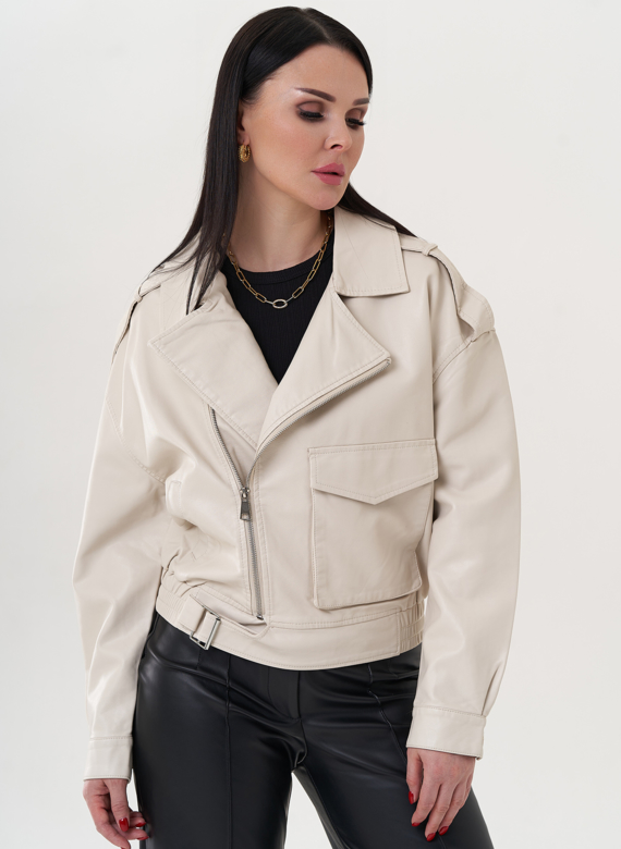 Куртка "бомбер" из эко кожи