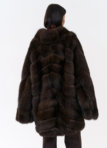 Шуба кимоно из песца