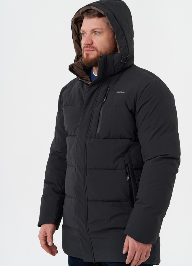 Мужской пуховик с капюшоном модель № 25710 универмаг малина