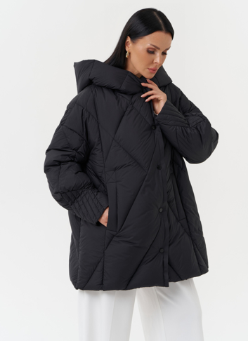 Стеганая куртка с капюшоном