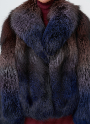 Женская шуба из меха чернобурки