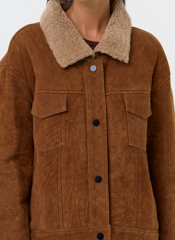 Женская дубленка - "рубашка"